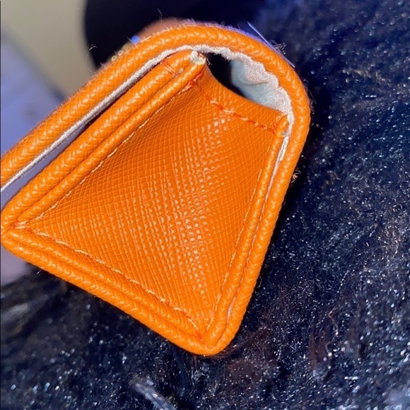 Tory Burch orange logo  glasses case - Picture 4 of 9